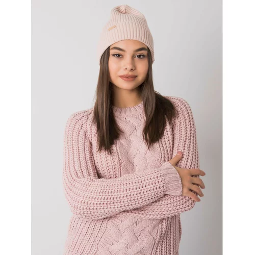 Fashion Hunters Dusty pink women's knitted cap RUE PARIS