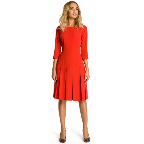 Made Of Emotion Ženska haljina M336 smeđa tamnocrvena | roza | Crveno Cene