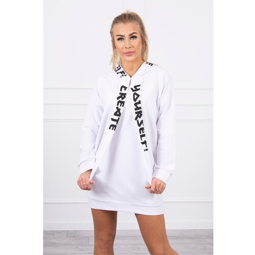 Kesi Dress with hood Oversize white Slike