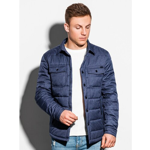 Ombre Clothing Muška srednja sezonska prošivena jakna C452 Slike
