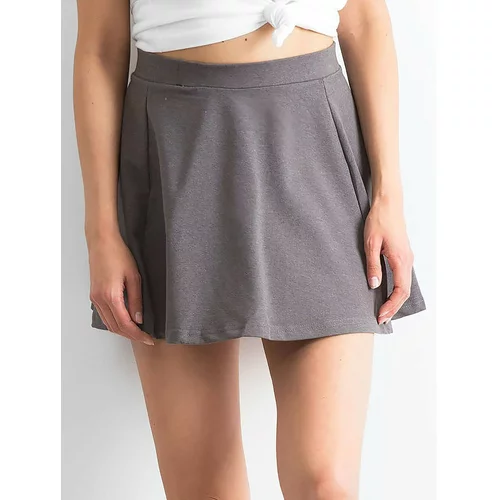 Fashion Hunters Dark gray elongated miniskirt
