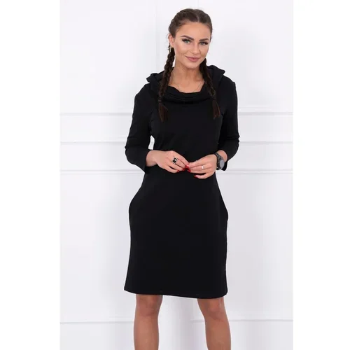 Kesi Dress with a hood and pockets black