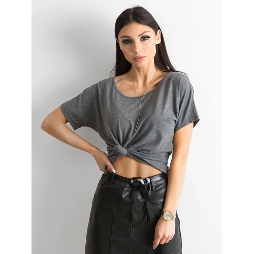 Fashion Hunters Dark gray Flow T-shirt