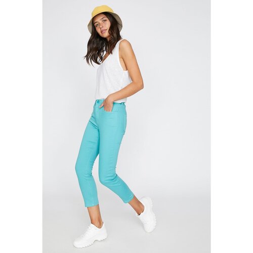 Koton Women&amp;#039;s Green Pocket Detailed Trousers Slike