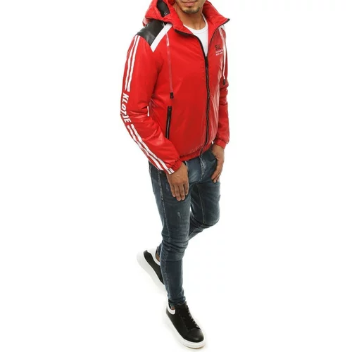 DStreet Red men's transitional hooded jacket TX3446
