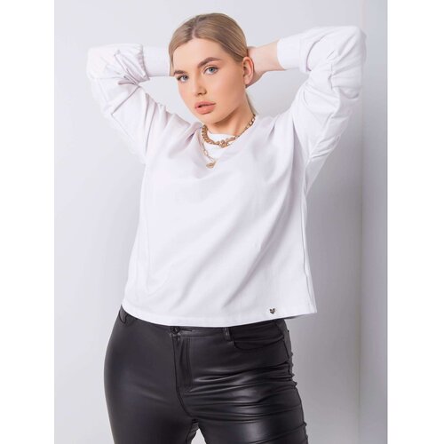 Fashion Hunters Plain white oversize sweatshirt Slike