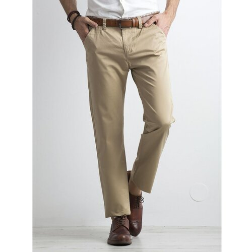 Fashionhunters Men´s classic beige pants Cene