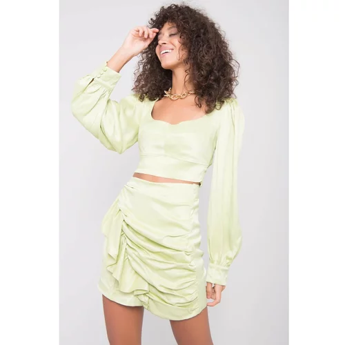 Fashion Hunters Lime skirt with BSL draping
