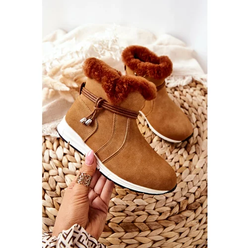 Kesi Children's Snow Boots With Fur Big Star BB374058BS Camel