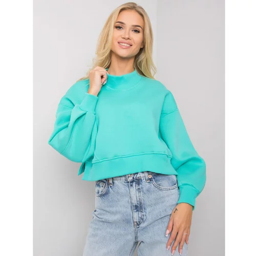 Fashion Hunters Basic turquoise sweatshirt for women