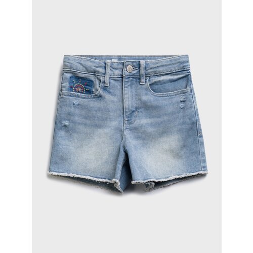 GAP Children's Denim Shorts Hr Shortie - Lt Palm Emb - Girls Cene