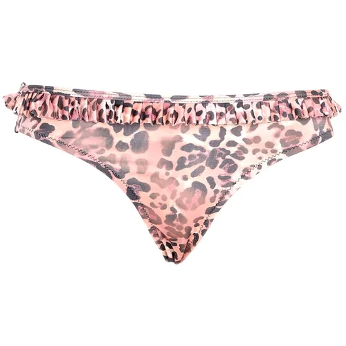 Trendyol Leopard Print Frilly Bikini Bottom