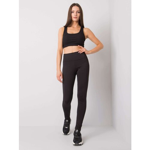 Fashion Hunters Women&amp;#039;s black sports leggings Slike