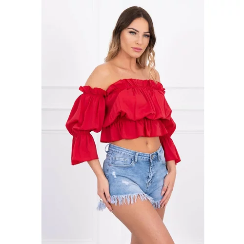 Kesi Off-the-shoulder blouse red