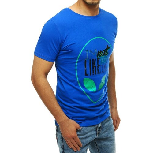 DStreet Plava muška majica s printom RX4156 plava Slike