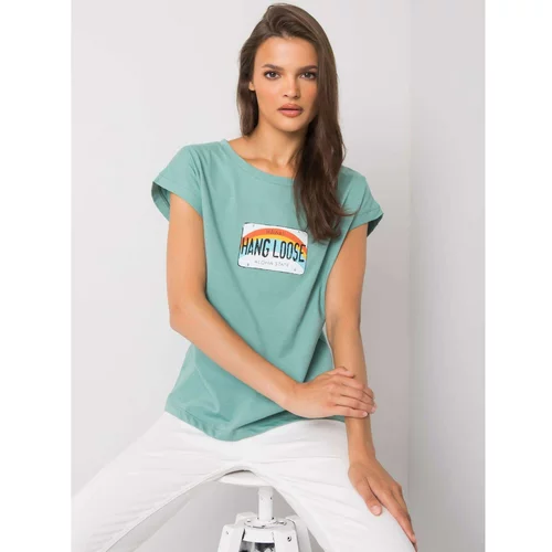Fashion Hunters Women's mint cotton t-shirt