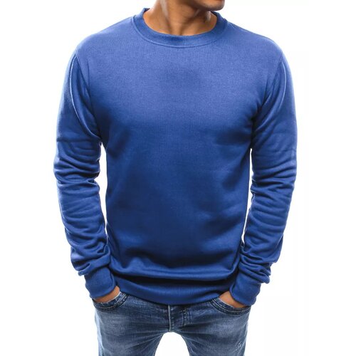 DStreet Men's plain blue sweatshirt BX5104 Cene