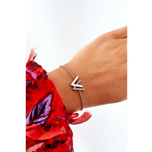 Kesi Chain Bracelet With Cubic Zirconia Rose Gold Slike
