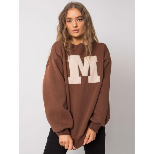 Fashion Hunters Brown sweatshirt without a hood Slike