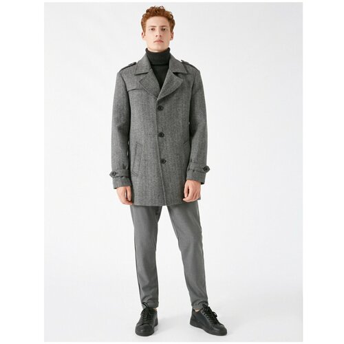 Koton Men's Gray Coat Cene