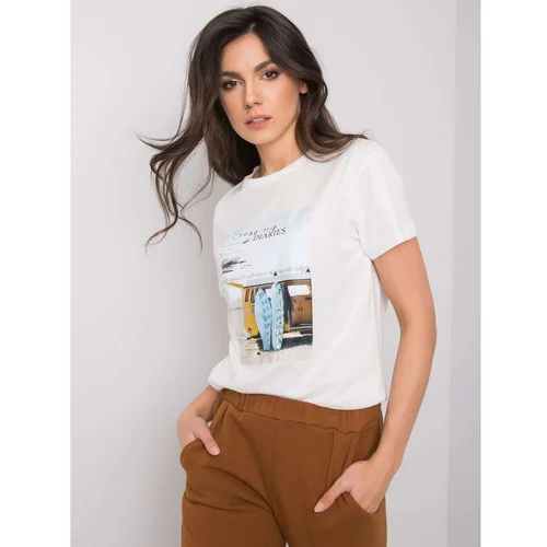 Fashion Hunters White T-shirt with a colorful application