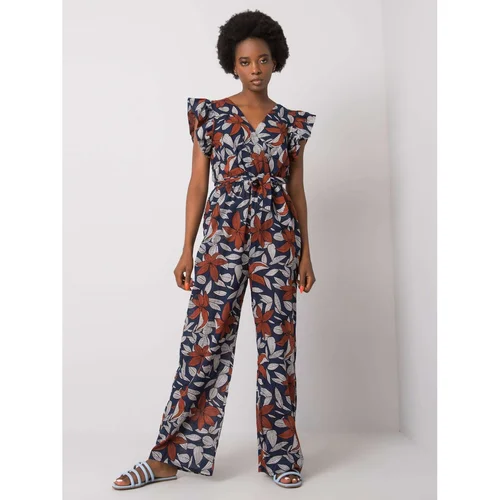 Fashion Hunters Women's overalls with a dark blue pattern