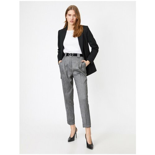 Koton Women&amp;#039;s Gray Pocket Detailed Trousers Slike
