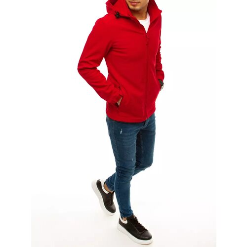 DStreet Crvena muška softshell jakna sa kapuljačom TX3652 plava | crvena Slike