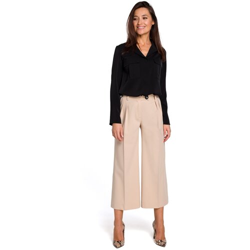 Stylove Ženske hlače S139 crne | smeđa | krema Cene