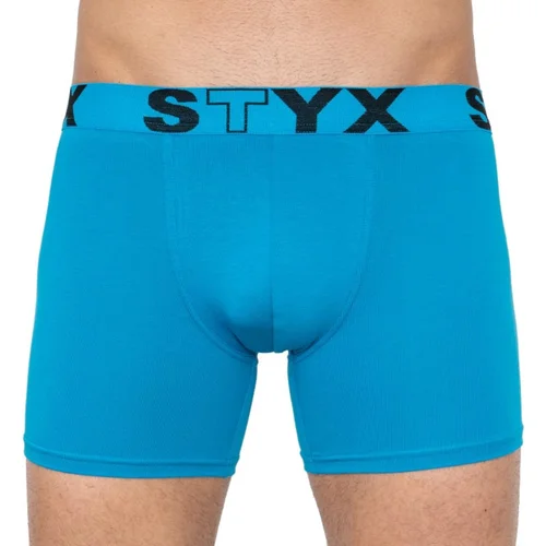 STYX Men's boxers long sports rubber light blue (U969)