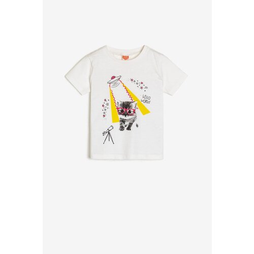 Koton Ecru Baby Girl T-Shirt Slike