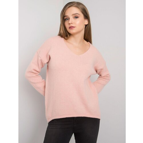 Fashion Hunters Light pink oversize sweater Slike