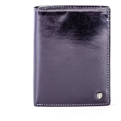 Fashion Hunters Black leather wallet for men