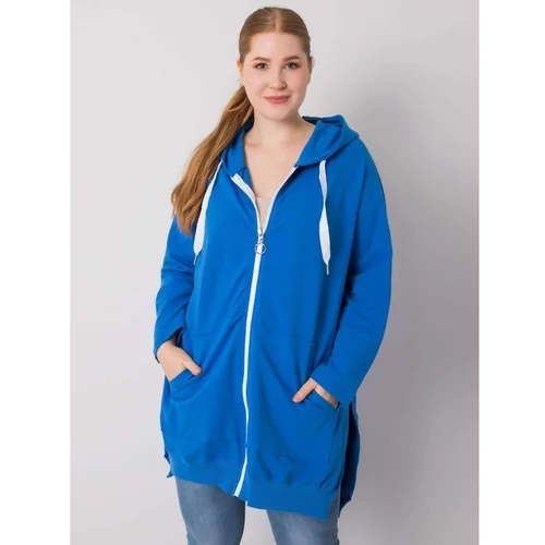 Fashion Hunters Plus size navy blue hoodie