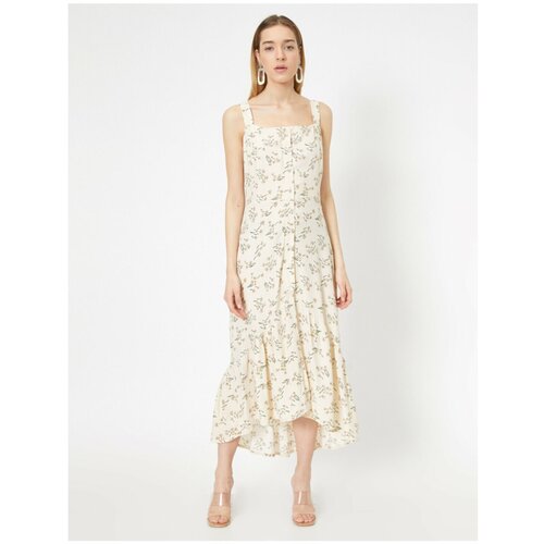 Koton Sleeveless Maxi Dress with Button Detail Cene