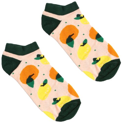 Kabak Unisex čarape kratki citrusi narančasta | zelena | krema Slike