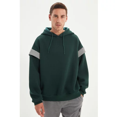 Trendyol Green Men's Oversize Fit Hoodie Sweatshirt