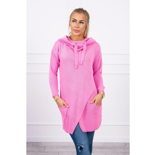Kesi Sweater with envelope bottom light pink Slike