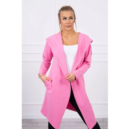 Kesi Long cardigan with hood light pink
