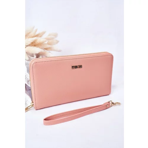 Kesi Large Leather Wallet Big Star HH674002 Pink