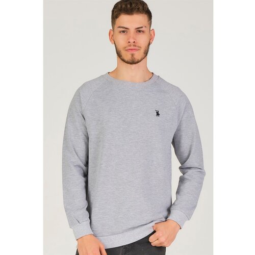 Dewberry V4003 REGLAN ARM MEN'S SWEATSHIRT-GRAY Cene