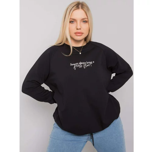 Fashion Hunters Women's black hoodie with a larger size