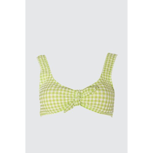 Trendyol Green Textured Tie Detailed Bikini Top Slike