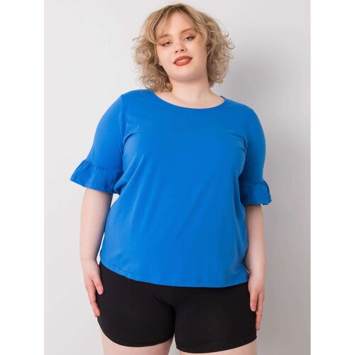 Fashion Hunters Dark blue oversized blouse with decorative sleeves Slike