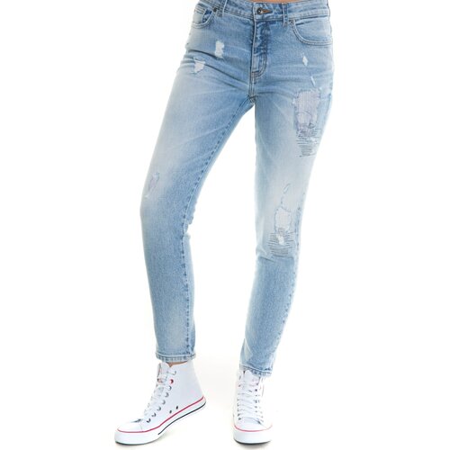 Big Star Ženske hlače 115541 Light Jeans-244 plave | bijela | siva Cene