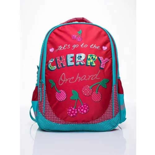 Fashionhunters Red school backpack DISNEY with cherries