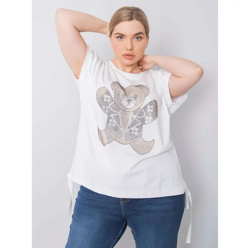 Fashion Hunters Oversized white blouse with crystals