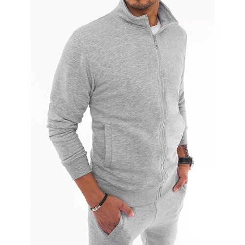 DStreet Gray men's zipped sweatshirt BX5036 Slike