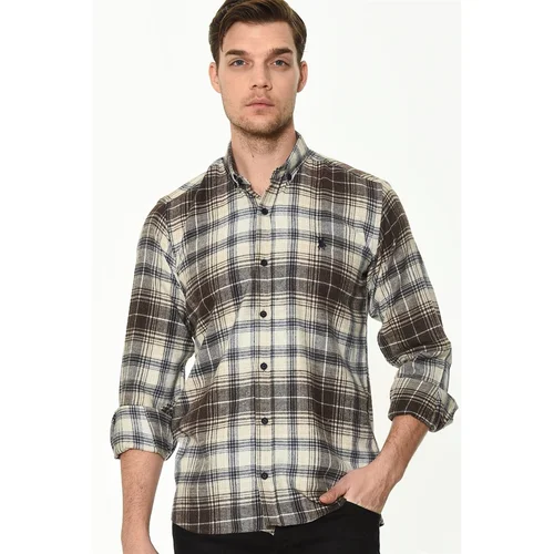 dewberry G702 MEN'S SHIRT-COFFEE