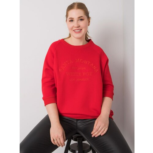 Fashion Hunters Women's plus size red sweatshirt Slike